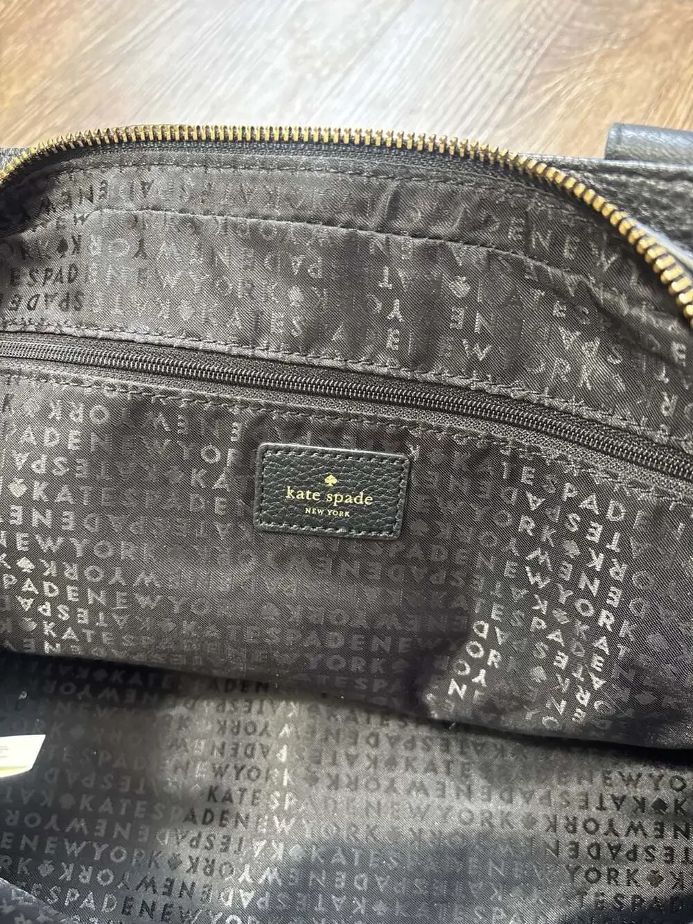 Kate Spade Grey Street Dominique Black Pebbled Leather Satchel Bag - Picture 6 of 9